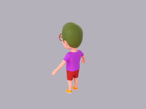 Cartoon Male Character Rigged 041 3Dモデル