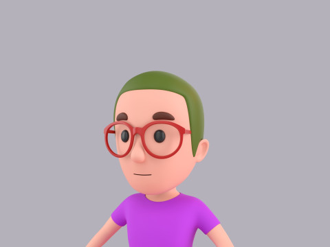 Cartoon Male Character Rigged 041 3Dモデル