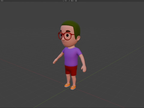 Cartoon Male Character Rigged 041 3Dモデル
