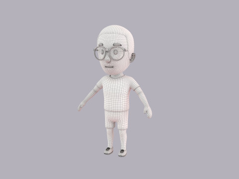 Cartoon Male Character Rigged 041 3Dモデル