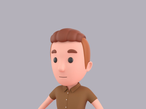 Cartoon Male Character Rigged 042 3D 模型