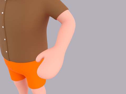 Cartoon Male Character Rigged 042 3D 模型