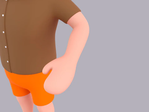 Cartoon Male Character Rigged 042 3D Model