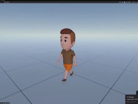 Cartoon Male Character Rigged 042 3D Model