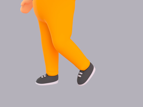Cartoon Male Character Rigged 043 3D Model