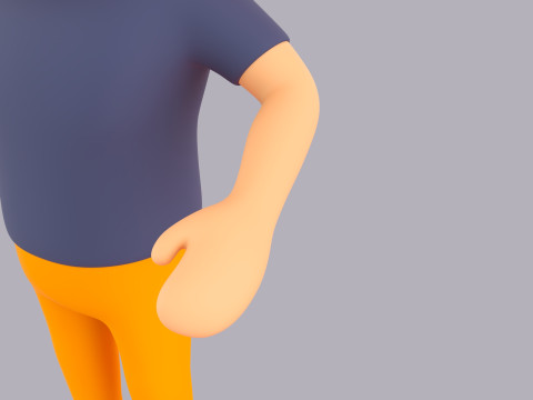 Cartoon Male Character Rigged 043 3D Model