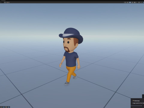 Cartoon Male Character Rigged 043 3D Model
