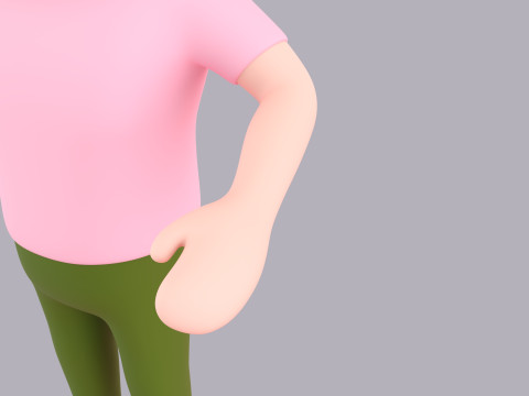 Cartoon Male Character Rigged 044 3D 모델