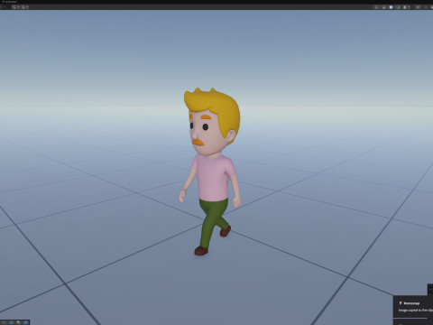 Cartoon Male Character Rigged 044 3D 모델