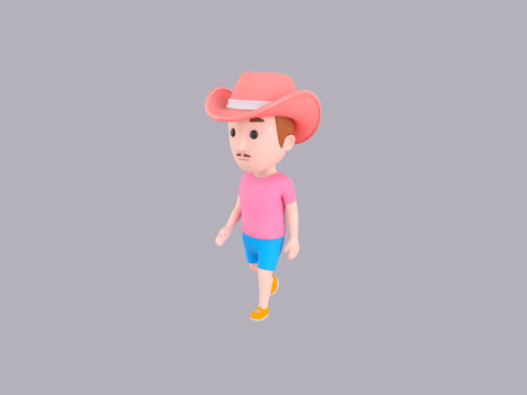 Cartoon Male Character Rigged 045 Modèle 3D