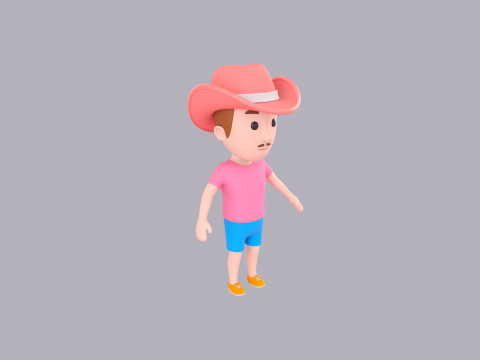Cartoon Male Character Rigged 045 Modèle 3D
