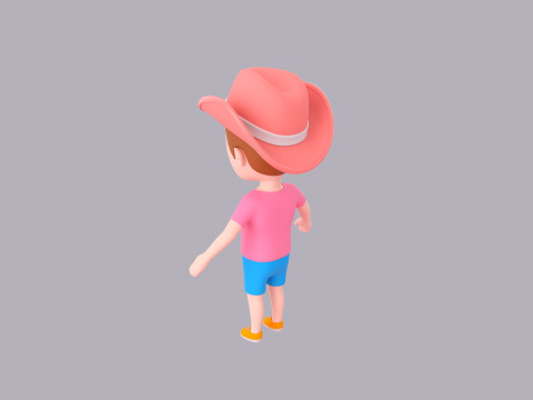 Cartoon Male Character Rigged 045 Modèle 3D