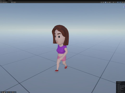 Cartoon Female Character Rigged 047 3D 模型