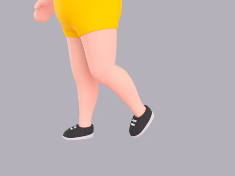 Cartoon Female Character Rigged 048 3D Model