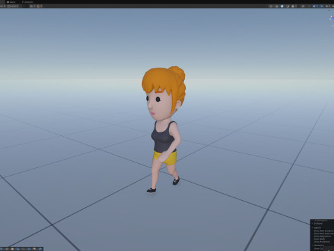 Cartoon Female Character Rigged 048 Model 3D