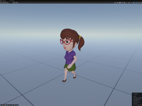 Cartoon Female Character Rigged 051 Modèle 3D