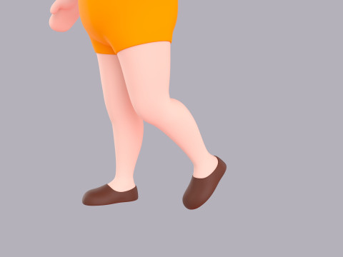 Cartoon Female Character Rigged 052 3D Model