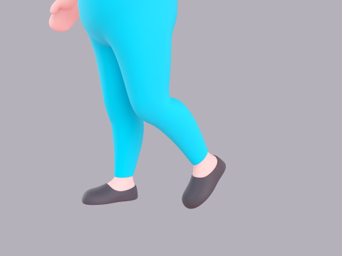 Cartoon Female Character Rigged 054 Model 3D