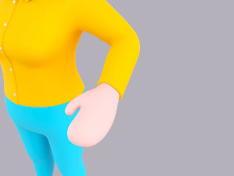 Cartoon Female Character Rigged 054 3D Model