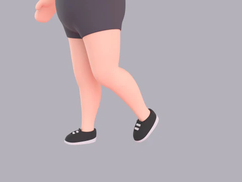 Cartoon Female Character Rigged 055 3D Model