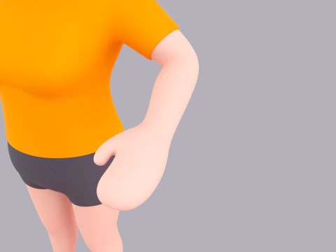 Cartoon Female Character Rigged 055 3D Model