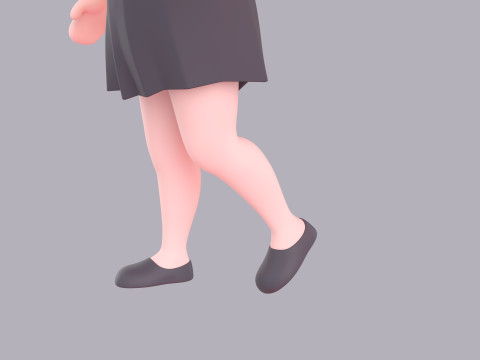 Cartoon Female Character Rigged 057 3Dモデル