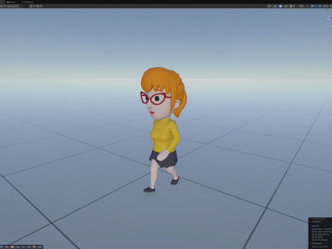 Cartoon Female Character Rigged 057 3Dモデル
