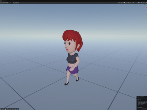 Cartoon Female Character Rigged 058 3D मॉडल