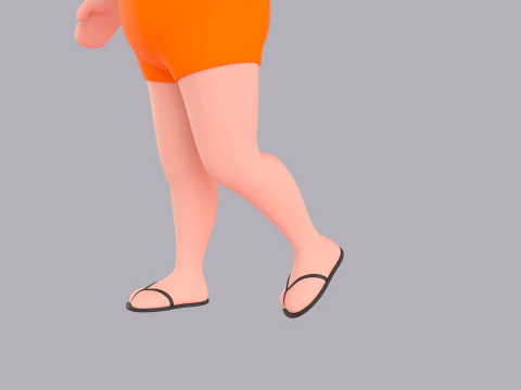 Cartoon Female Character Rigged 060 3D Model
