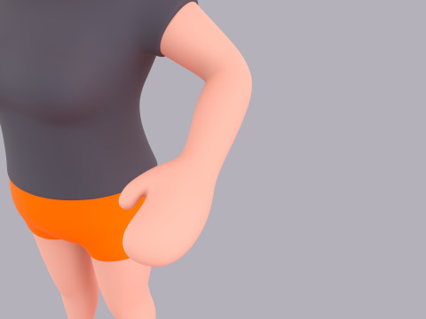 Cartoon Female Character Rigged 060 3D-Modell