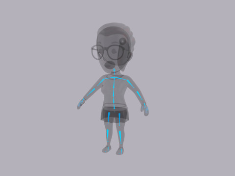 Cartoon Female Character Rigged 061 Modelo 3D