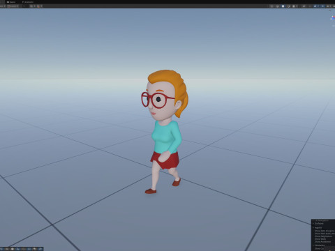 Cartoon Female Character Rigged 061 Modelo 3D