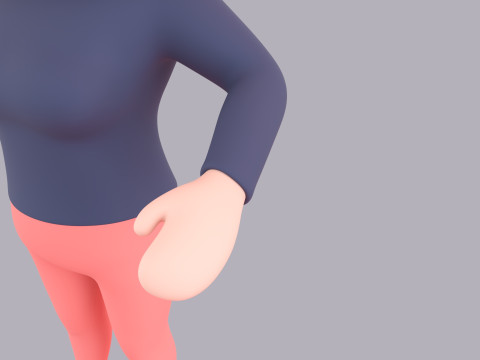 Cartoon Female Character Rigged 063 Model 3D