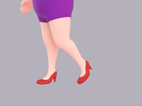 Cartoon Female Character Rigged 064 3Dモデル