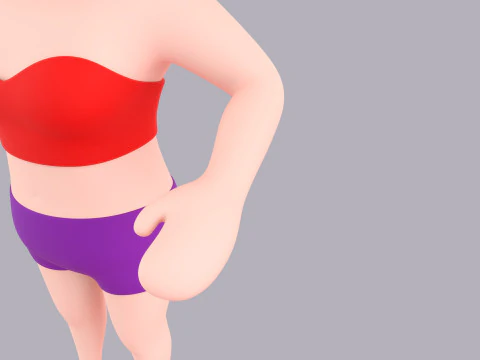Cartoon Female Character Rigged 064 3D Model