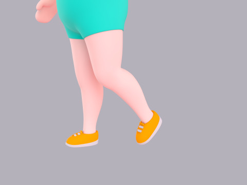 Cartoon Female Character Rigged 065 Model 3D