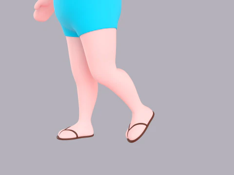 Cartoon Female Character Rigged 066 3D Model