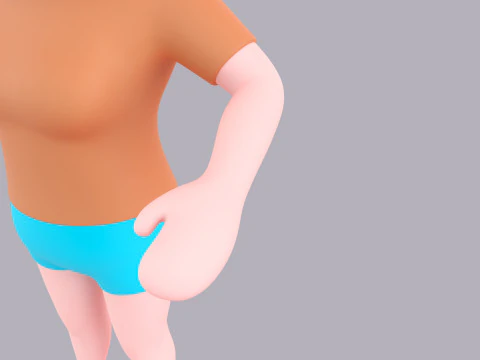 Cartoon Female Character Rigged 066 3D Model