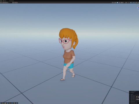 Cartoon Female Character Rigged 066 3D-Modell