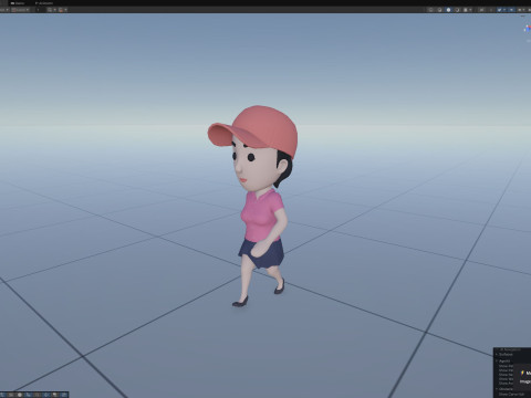 Cartoon Female Character Rigged 067 3Dモデル