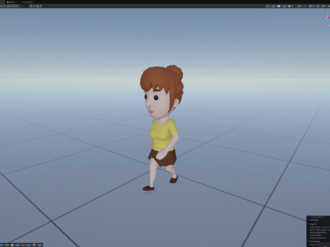 Cartoon Female Character Rigged 068 Modelo 3D