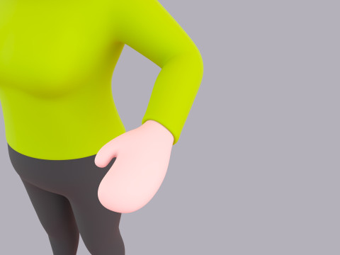 Cartoon Female Character Rigged 069 3Dモデル