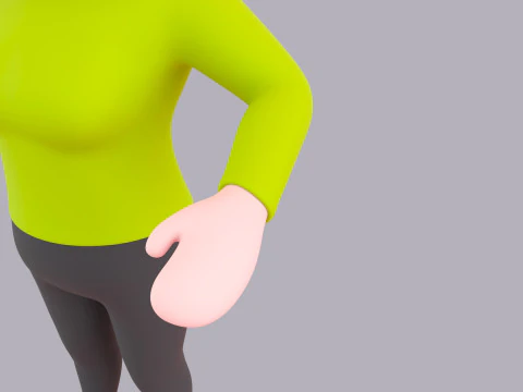 Cartoon Female Character Rigged 069 3D Model