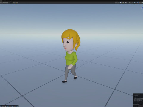 Cartoon Female Character Rigged 069 3Dモデル