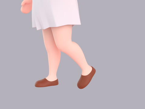 Cartoon Female Character Rigged 070 Modèle 3D