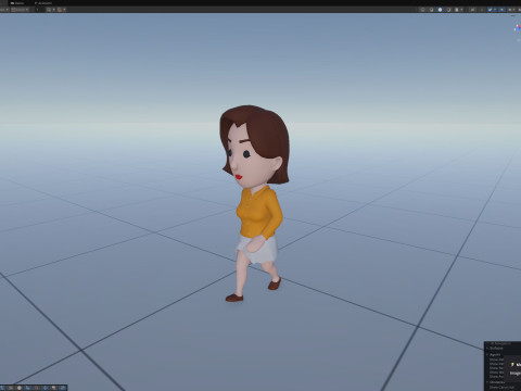 Cartoon Female Character Rigged 070 Modèle 3D