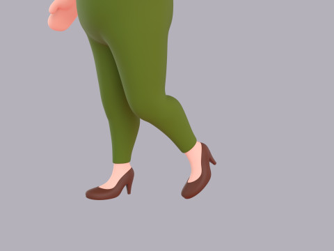 Cartoon Female Character Rigged 071 3D मॉडल