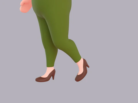 Cartoon Female Character Rigged 071 3D Model
