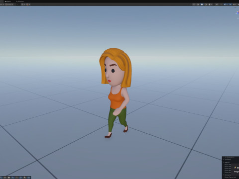 Cartoon Female Character Rigged 071 3D मॉडल