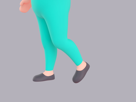 Cartoon Female Character Rigged 073 Model 3D